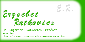 erzsebet ratkovics business card