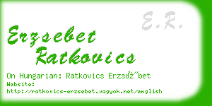 erzsebet ratkovics business card